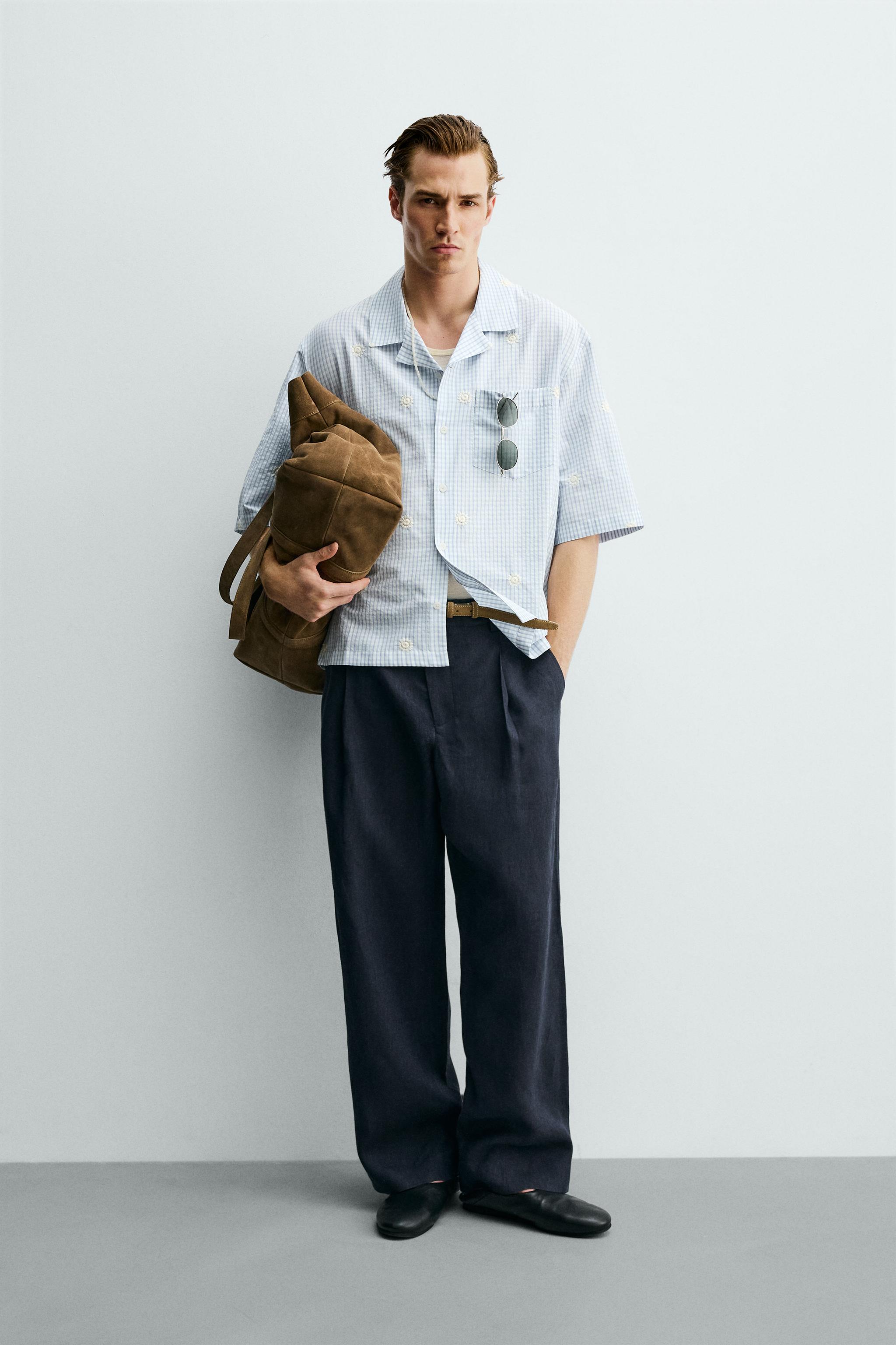 CHEMISE RELAXED FIT BRODERIE FLORALE